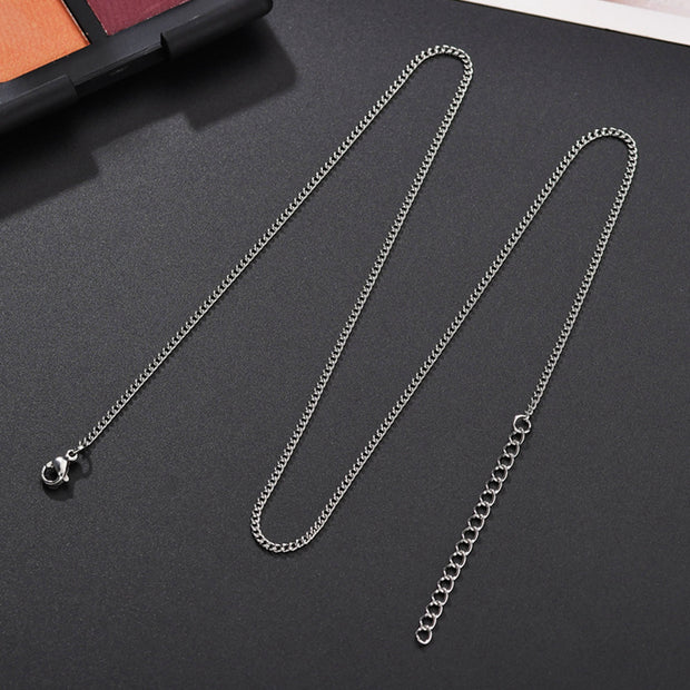 10pcs/lot Basic Cuban Chain Necklace 1.5mm/2mm Width Stainless Steel Link Chain