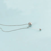 10pcs/lot Stainless Steel 1mm Round Snake Chain Necklace With Ball Fine Choker Chain
