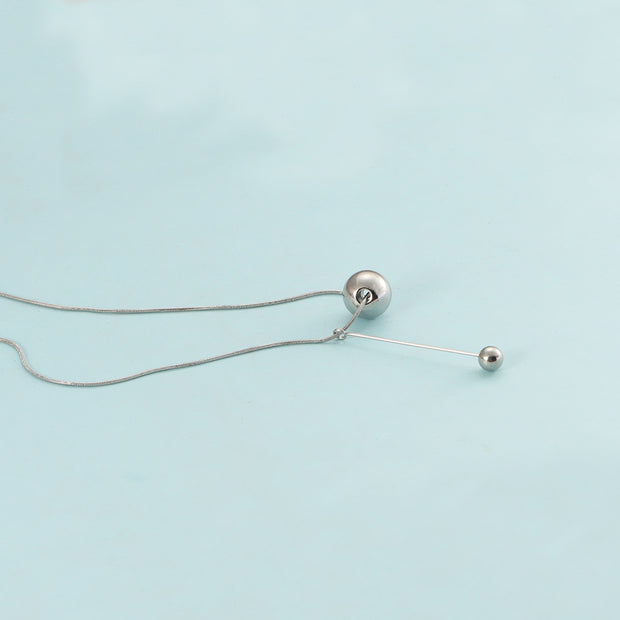 10pcs/lot Stainless Steel 1mm Round Snake Chain Necklace With Ball Fine Choker Chain