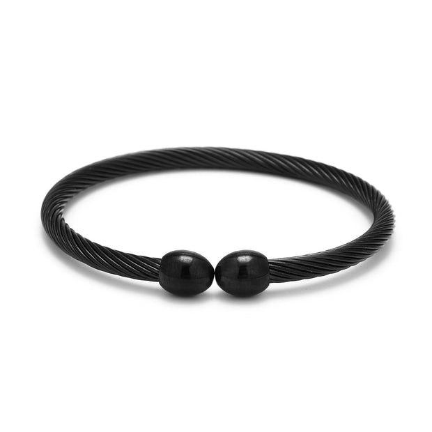 Stainless Steel Magnetic Slim Bracelet  Health Elastic Cable Bangle