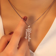 Personalized Couple Names Pendant Necklace Valentine's Day Gift