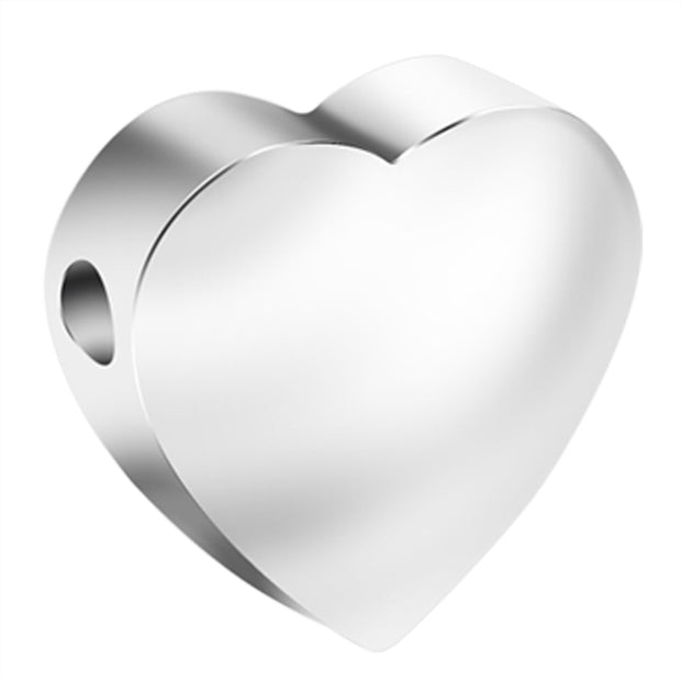 30pcs Custom Logo Mini Heart Jewelry Metal Beads