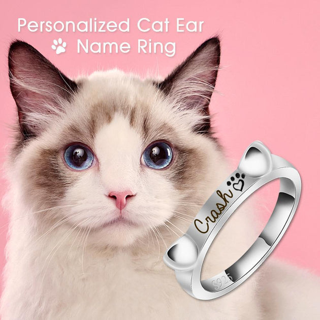 Engraved Name Logo Ear Pet Ring – fancinybeads