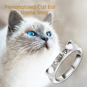 Engraved Name Logo Ear Pet Ring