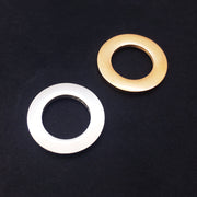 20pcs Mirror polished hollow round loop charm jewelry tags blanks
