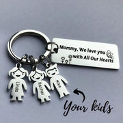 Father's Day Gift Customized Family Kids Charm Keychain