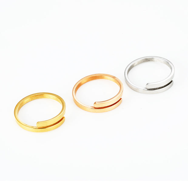 10pcs stainless steel engraved names stacking rings blanks