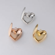 10pcs Stainless Steel Heart Photo Locket Memorial Locket Jewelry pendant blanks