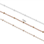 20 FEET Fancy Satellite chain -gold brass beaded jewelry handmade chain