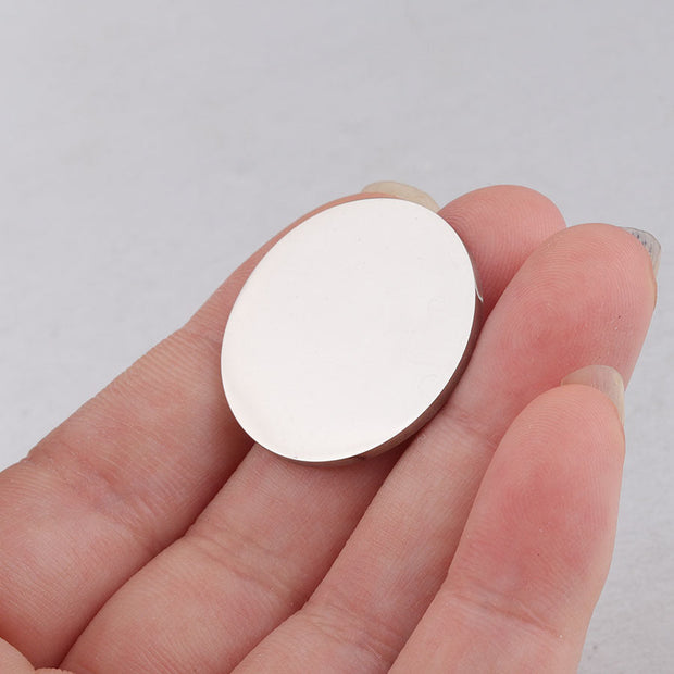 20pcs High polished No Hole round disc jewelry coin blanks 22mm 25mm 30mm 38mm