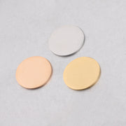 20pcs No Hole Custom logo  round coin jewelry disc tags 22mm 25mm 30mm 38mm