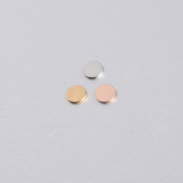 50pcs No Hole Custom logo mini round disc jewelry coin tags 6mm 8mm 10mm 15mm