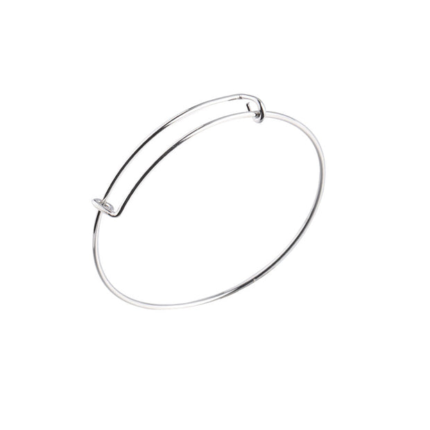 150pcs  Shiny rhodium plating over iron  adjustable basic wired bracelet
