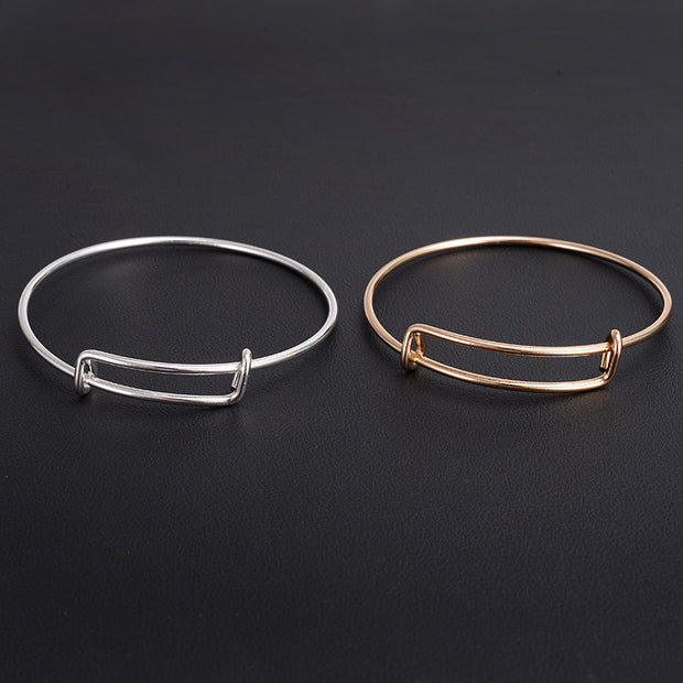 40 pcs fabulous brass adjustable basic bangles wired bracelet findings