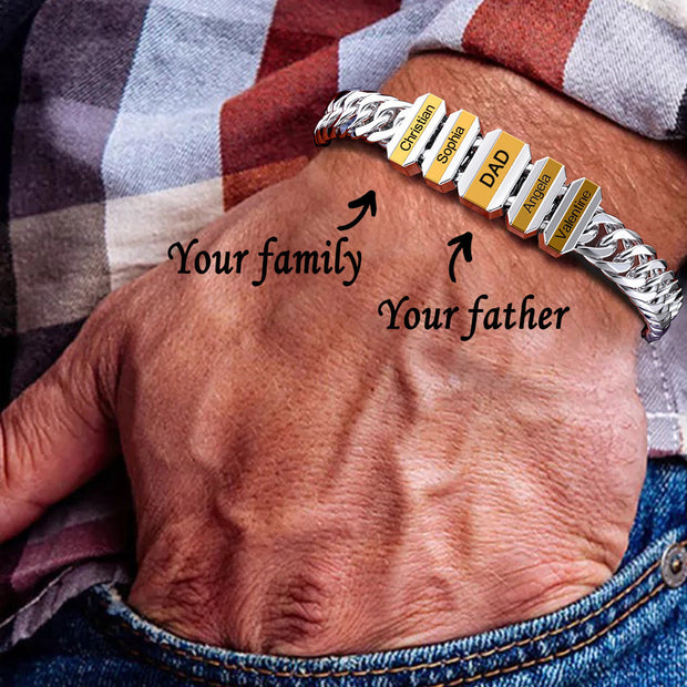 Father's Day Gifts Family Men's Bracelet With Beads