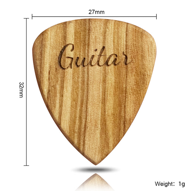 10pcs Personalised Logo Wooden Guitar Pick-Music Lover's Gift
