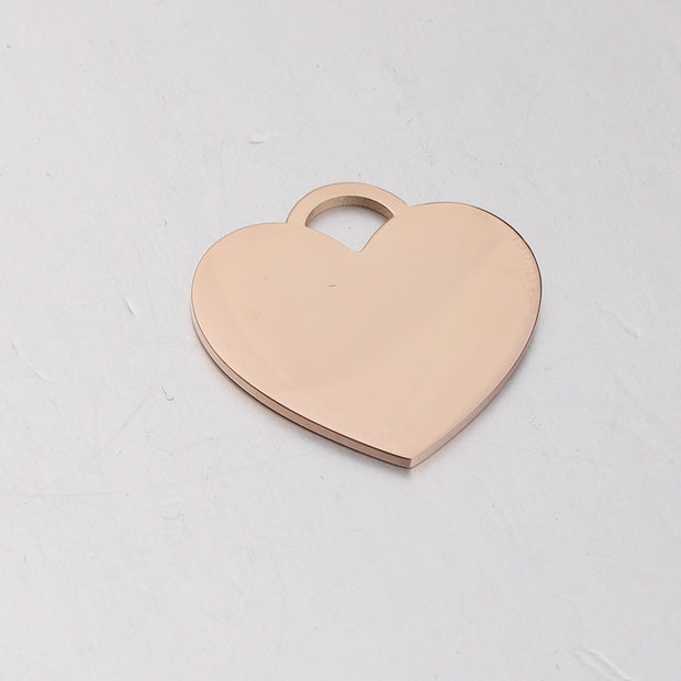20pcs Mirror polished Metal Heart shape  jewelry tags blanks