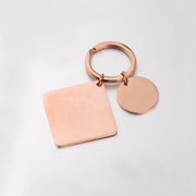 5pcs High polished Stainess steel Square Calender keychain blanks