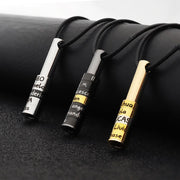 Father's Day Gifts Personalized whistle-type bar necklace for men