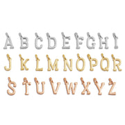 26pcs One set 9X11mm brass initial tags hollow english letter charms