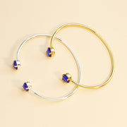 10pcs Opened Brass Prong Cuffs bangles can fit 8mm crystal on the end