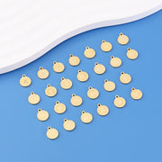 26pcs One set 10mm mini metal etched engraving initial tags