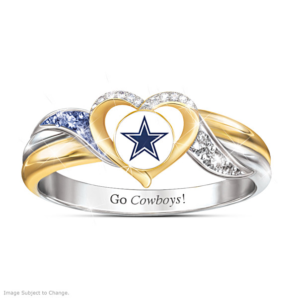 Dallas Cowboys Team Color Crystal Pride Ring Set