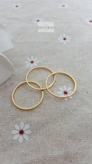 50pcs 19mm  brass ring charms round connector blanks