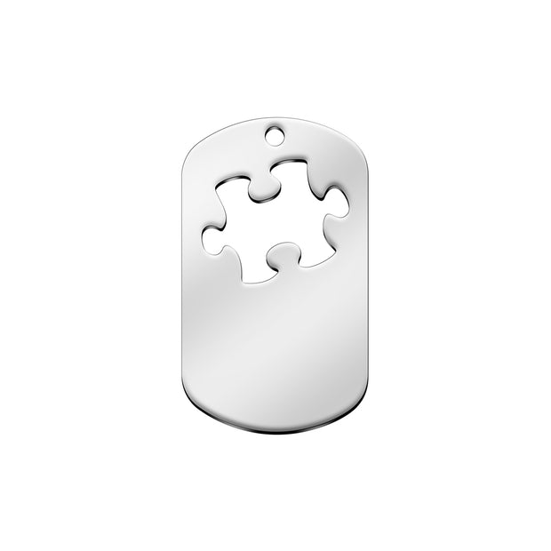 10sets 48X28mm  stainelss steel Jigsaw puzzle dog tags couples jewelry blanks