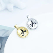 10pcs 18mm round english letter with crystal initial charms
