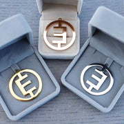 10pcs 43X40mm  Hollow out letter E initial letter jewelry pendant
