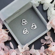 26pcs One set 11X11mm Silver hollow  heart initial connector