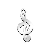 20pcs 22X10mm  Stainless steel Musical note logo tags