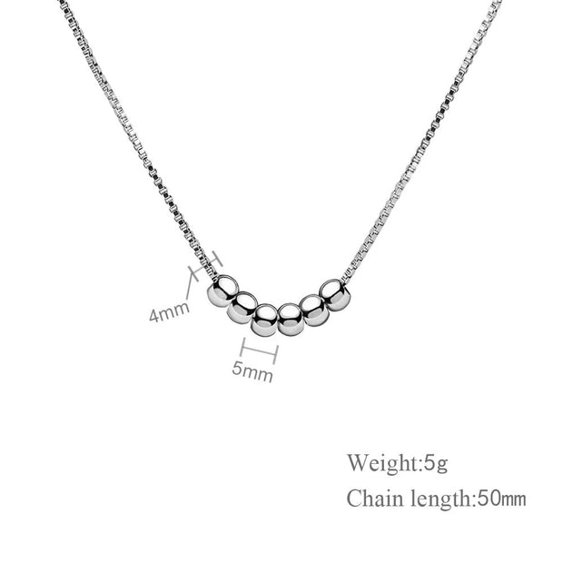 10pcs Stainless Steel Box Chain With Small Beads