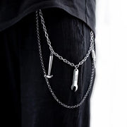 Double Layers Trouser chain with Hammer, wrench, screwdriver