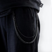 Double Layers Cuban Trouser Chain With Custom round charms