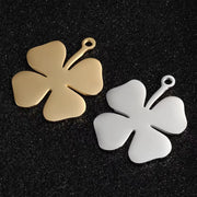 10pcs 35.5x30mm Mirror Polished Clover Jewelry Charms Tags blanks