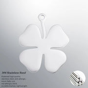 10pcs 35.5x30mm Mirror Polished Clover Jewelry Charms Tags blanks