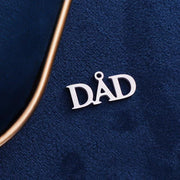 10pcs  Stainless Steel Cut-out Hollow Charm  DAD Tag Father Day Gift Blanks