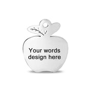 10pcs  32x26mm Stainless Steel Apple charms Graduation Gift Blanks
