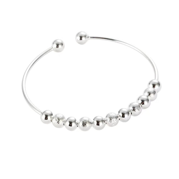 5pcs  Stainless delicate  Beaded Bracelet  open bangles
