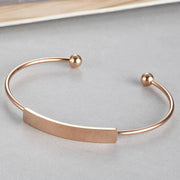 10pcs Rose Gold With Engraved Plated Beaded Bracelet Blanks