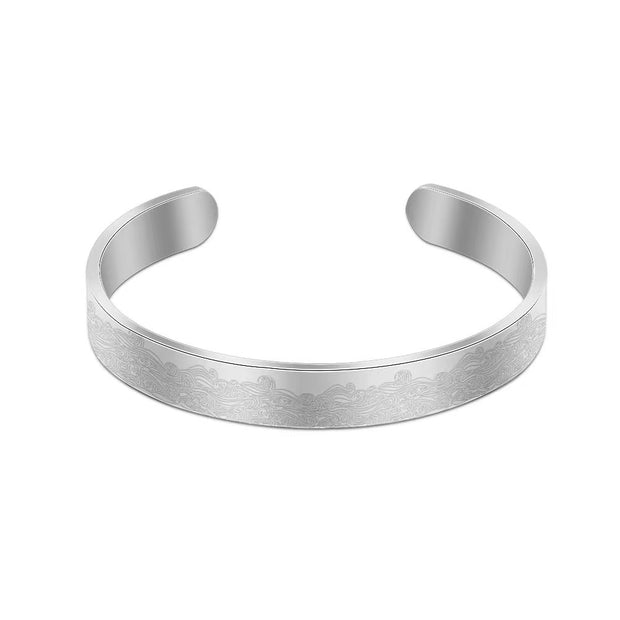 10mm Width Double Sided Engraving Stainless  Steel cuff