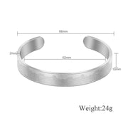 10mm Width Double Sided Engraving Stainless  Steel cuff