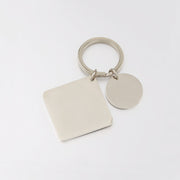 5pcs High polished Stainess steel Square Calender keychain blanks