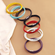 Wholesale 5pcs Genuine Leather Bracelet multi-color banlges