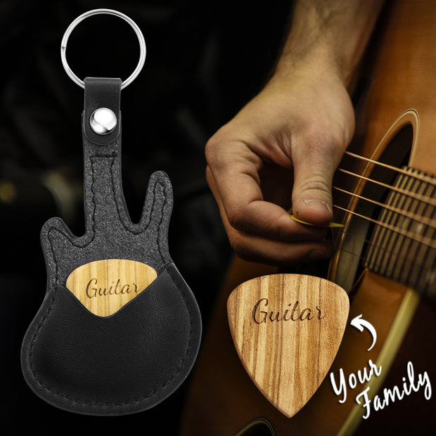 10pcs Personalised Logo Wooden Guitar Pick-Music Lover's Gift