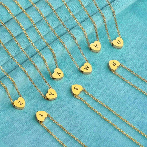 26pcs One set 7x8mm Mini Heart Initial Alphabet Beads