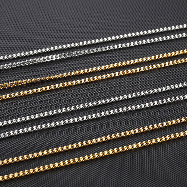 20pcs 3.5mm Stainless Steel adjustable cuban chain