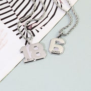 Personalized Name  Lucky Sports Number Necklace